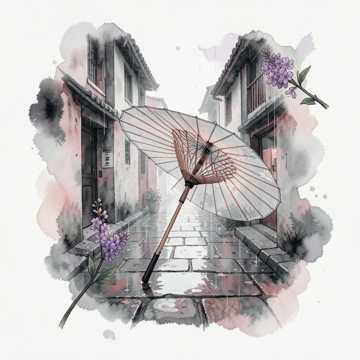 一朵油纸伞-不语-suno原创