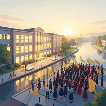 校园洒满金色阳光-suno原创