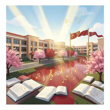 校园洒满金色阳光-suno原创