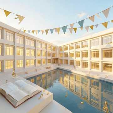 校园洒满金色阳光-suno原创