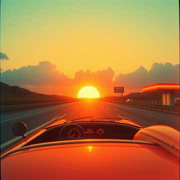 油门踩着落日走-suno原创