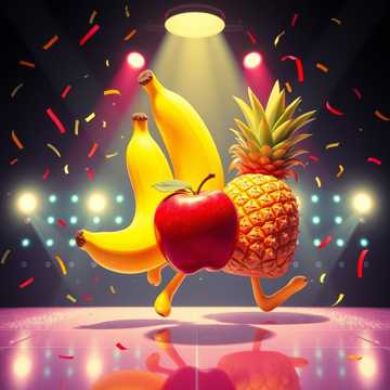 《香蕉、苹果和菠萝（2）》-suno原创