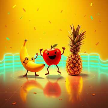  《香蕉、苹果和菠萝（3）》-suno原创